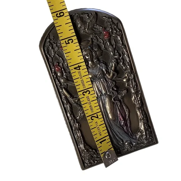 Hecate Triple Goddess Decorative Trinket Box Resin with Bronze Tones Accents